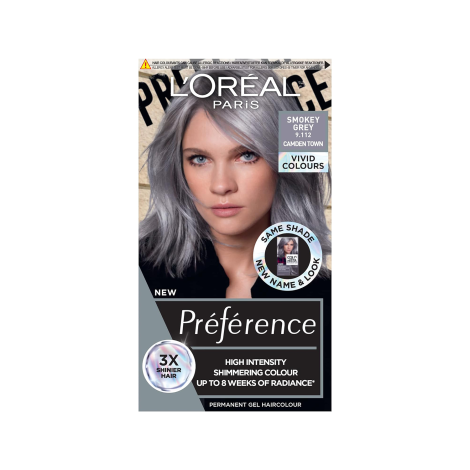 L'Oreal Preference Les Vivids High Intensity Shimmering Colour  - 9.112 Smokey Grey