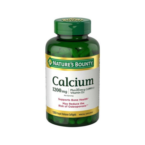 Nature’s Bounty Calcium + Vitamin D3 1200mg 120 Softgels