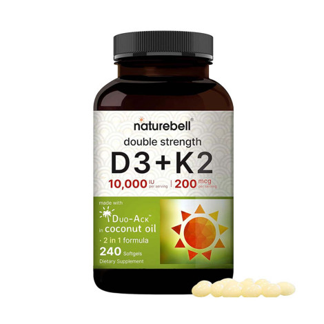 NatureBell Vitamin D3 K2 – 240 Softgels