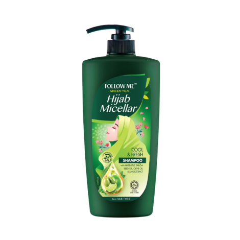 Follow Me Green Tea Hijab Micellar Cool & Fresh Shampoo 650ml