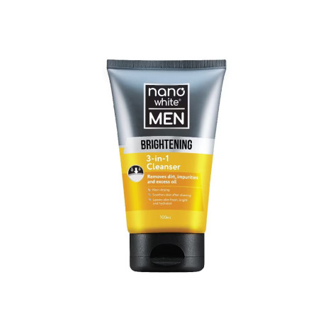 Nano White Men Brightening 3-in-1 Cleanser 100ml
