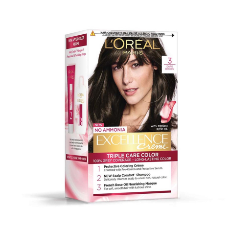 L'Oreal Excellence Hair Color- 3 Dark Brown