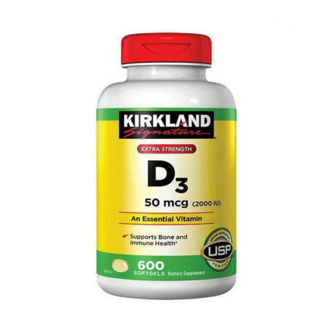 Kirkland Signature Extra Strength Vitamin D3 2000 I.U. 600 Softgels