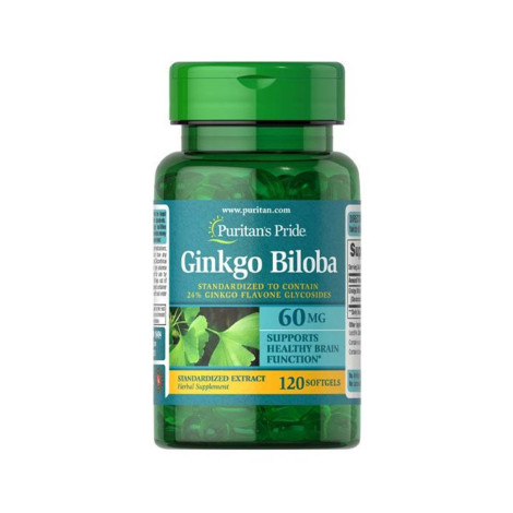 Puritan's Pride Ginkgo Biloba Standardized Extract 60 mg 120 Softgels