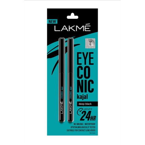 Lakmé 24h Eyeconic Kajal Twin Pack - Deep Black