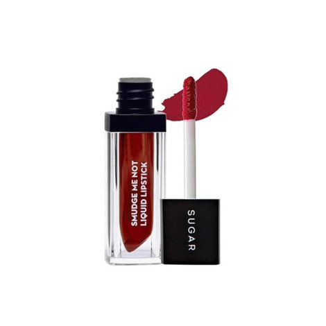 Sugar Cosmetics New Smudge Me Not Liquid Lipstick - 10 Drop Dead Red