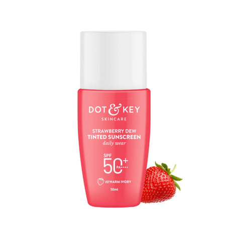 Dot & Key Strawberry Tinted Sunscreen SPF50+ PA+++ - 02 Warm Ivory 50ml