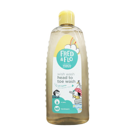Tesco Fred & Flo Soft & Gentle Head To Toe Wash 500ml