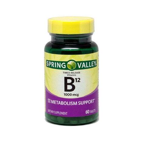 Spring Valley Vitamin B12 Timed Release 1000mcg 60 Tablets