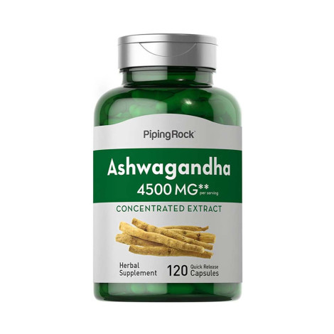Piping Rock Ashwagandha Capsules 4500mg – 120 Count
