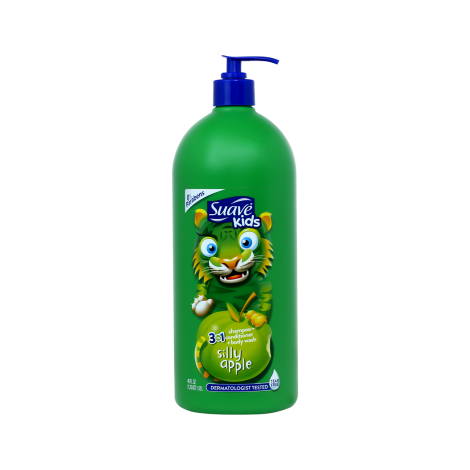 Suave Kids 3in1 Shampoo + Conditioner + Body Wash Silly Apple Pump 1.18ml