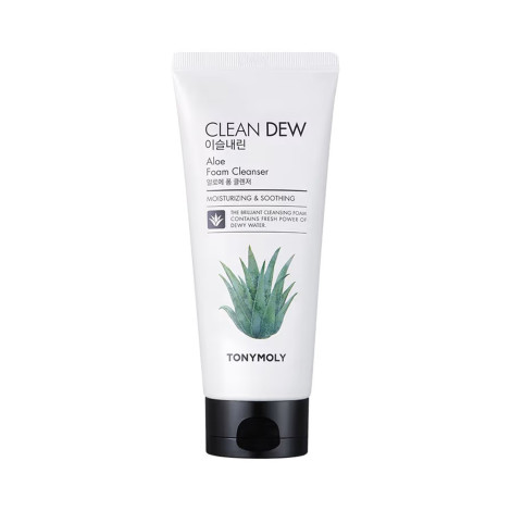 Tonymoly Clean Dew Aloe Moisturizing & Soothing Foam Cleanser 180ml