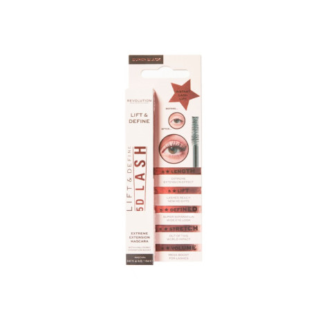 Makeup Revolution 5D Lash Mascara - Super Black 14ml