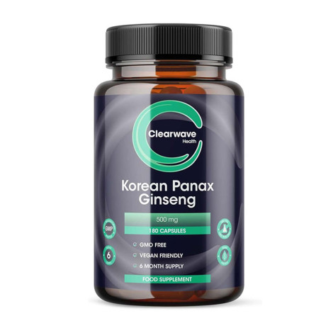 Clearwave Health Korean Panax Ginseng 500mg – 180 High Strength Capsules