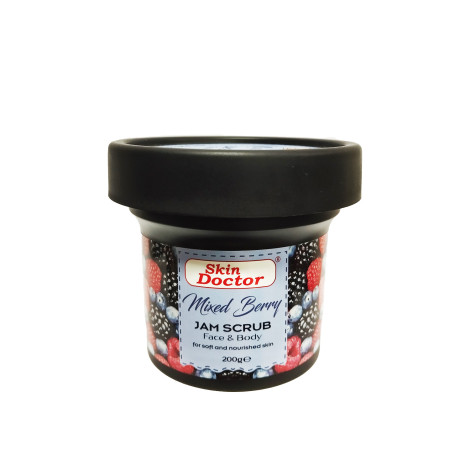 Skin Doctor Mixed Berry Soft & Nourished Skin Jam Scrub Face & Body 200g