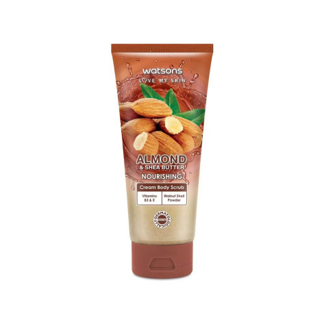 Watsons Almond & Shea Butter Nourishing Cream Body Scrub 200ml