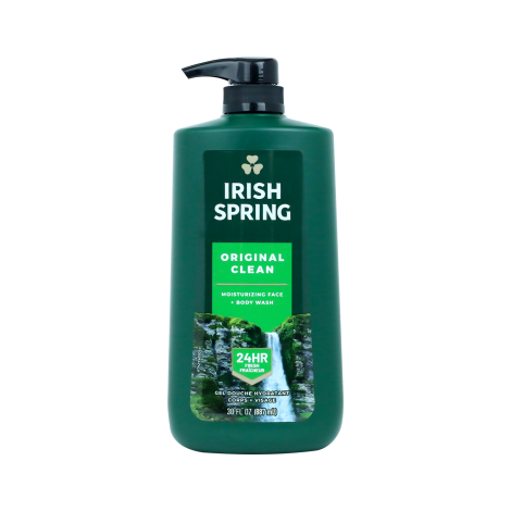 Irish Spring Original Clean Moisturizing Face & Body Wash 887ml