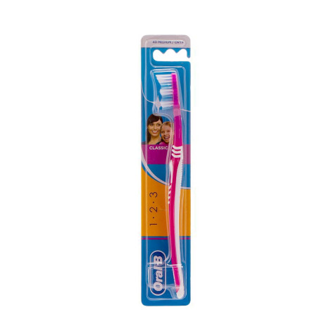Oral-B 1 2 3 Classic 40 Medium - Purple