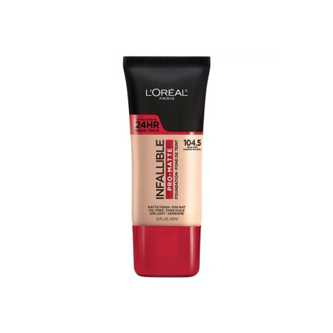 L'Oreal 24HR Infallible Pro Matte Foundation - 104.5 Nude Buff