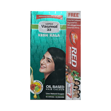 Super Vasmol 33 Kesh Kala Oil Based Hair Colour 100ml