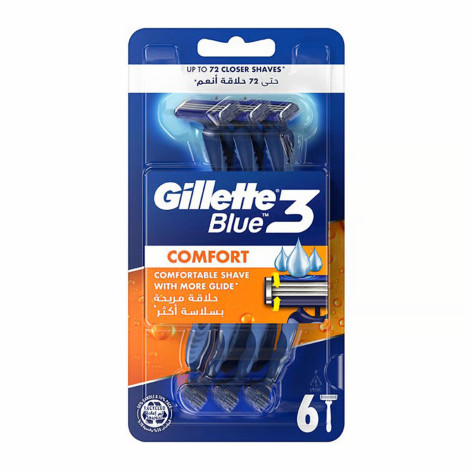 Gillette Blue 3 Comfort Men's Disposable Razors - 6 Pcs