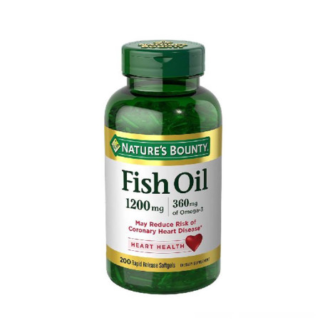 Nature’s Bounty Fish Oil Omega-3 1200mg+360mg 200 Softgel