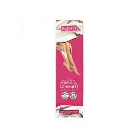 Beauty Formulas Normal Skin Hair Removal Cream With Rose Flower Oil 100ml