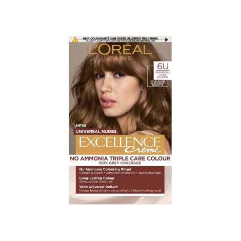 L'Oreal Excellence No Ammonia Triple Care Colour - 6U Universal Dark Blonde