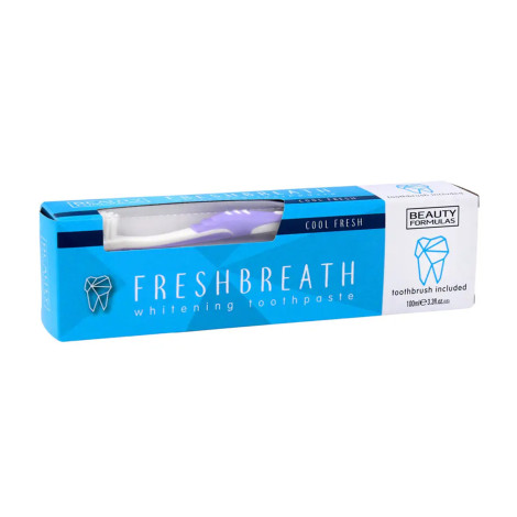 Beauty Formulas Freshbreath Whitening Toothpaste + Toothbrush 100ml