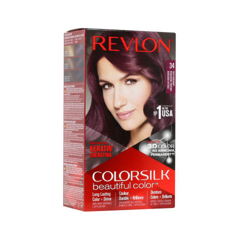 Revlon Colorslk Beautiful Hair Color - 34 Deep Burgundy