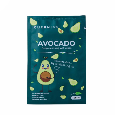 Guerniss Avocado Deep Cleansing Wet Wipes 1 Sheet