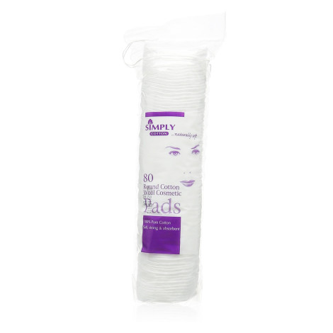 Simply Round Cotton Wool Cosmetics Pads 80pads