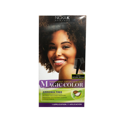 Nicka K Permanent Cream Hair Dye Magic Color - TCW05 Natural Brown