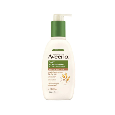 Aveeno Daily Moisturising Yoghurt Body Cream Vanilla & Oat 300ml