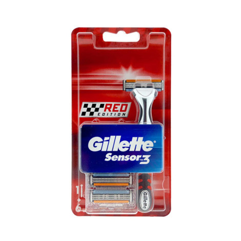 Gillette Red Edition Sensor 3 Razors Razors 1pcs + Blades 6pcs