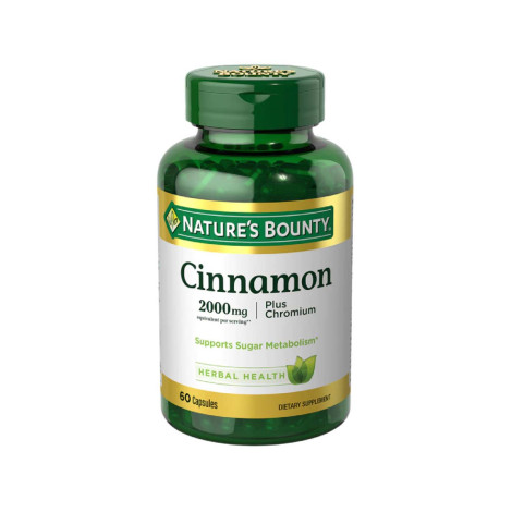 Nature’s Bounty Cinnamon Plus Chromium 2000mg 60 Capsules (USA)