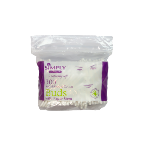 Simply Soft & Gentle with Paper Stem Cotton Buds 300's