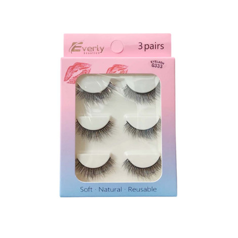 Everly Beauties 3Pair Series False Eyelash - G333
