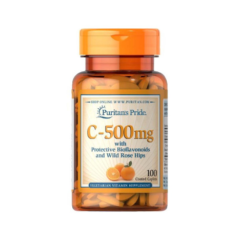 Puritan's Pride Vitamin C-500 mg with Bioflavonoids & Rose Hips 100 Tablets