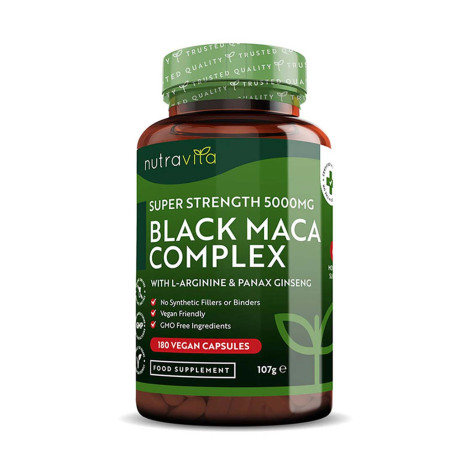 Nutravita Super Strength Black Maca Complex 5000mg – 180 capsules