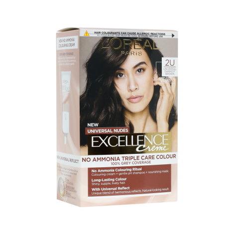 L'Oreal Excellence No Ammonia Triple Care Colour - 2U Universal Darkest Brown
