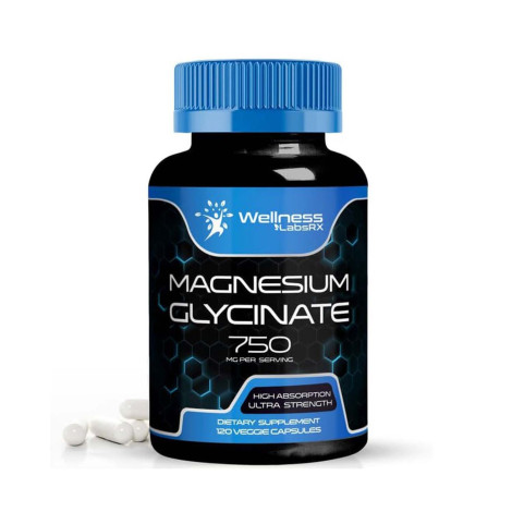 Wellness Labs RX Magnesium Glycinate 750mg – 120 Capsules