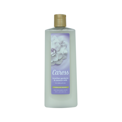 Caress Brazilian Gardenia & Coconut Milk Floral Oil Essence Body Wash 532ml