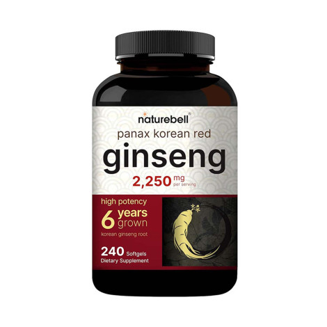 NatureBell Panax Korean Red Ginseng 2250mg – 240 Softgels