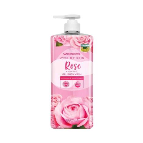Watsons Love My Skin Rose Scented Gel Body Wash 1000ml