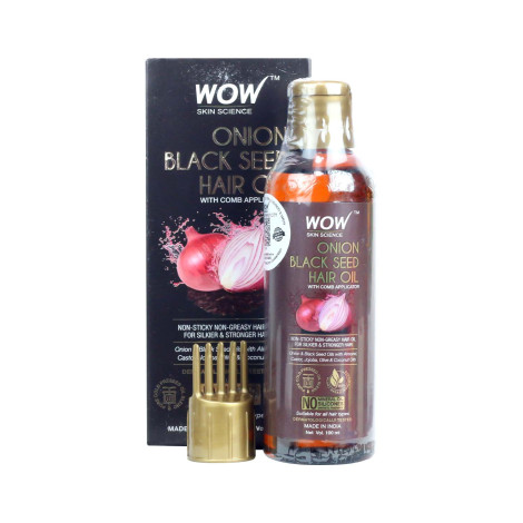 Wow Onion Black Seed Hair Oil With Comb Applicator 100ml