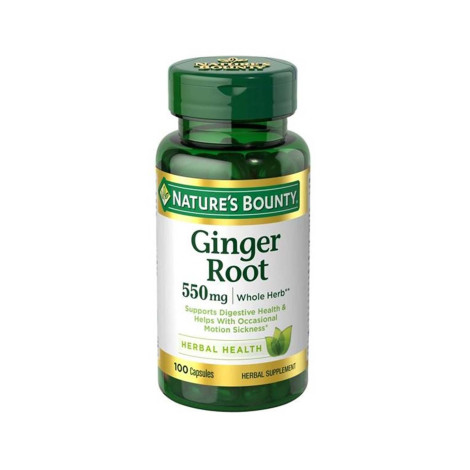 Nature’s Bounty Ginger Root 550mg 100 Capsules