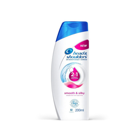 Head & Shoulders Smooth & Silky 2in1 Anti Dandruff Shampoo +  Conditioner 200ml