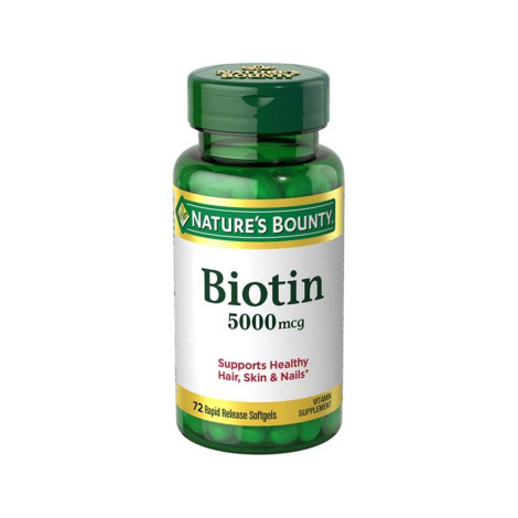 Nature’s Bounty Biotin 5000 mcg 72 Softgels