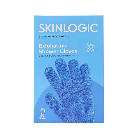 Skinlogic Exfoliating Shower Gloves 1 Pair - Blue